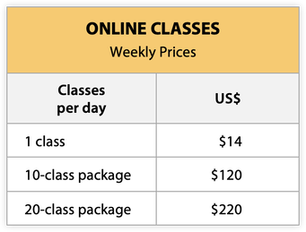 Online class prices